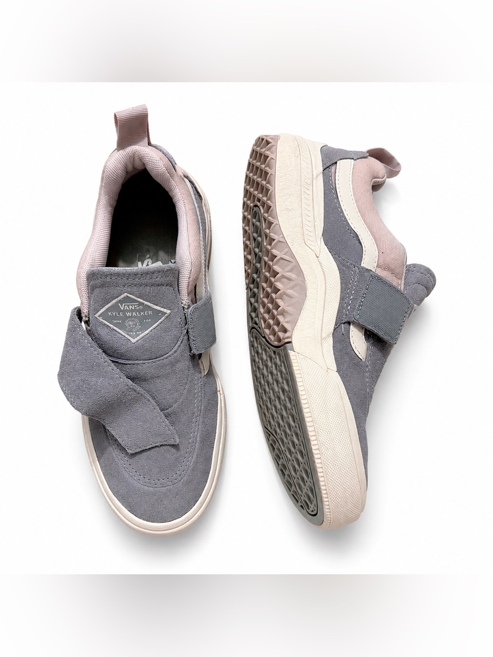Vans Kyle Walker Pro  Suede Skate Sneakers in Gray and Pink Size 6 Men